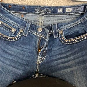 Miss Me Size 32 Skinny Blue Wash Denim Jeans